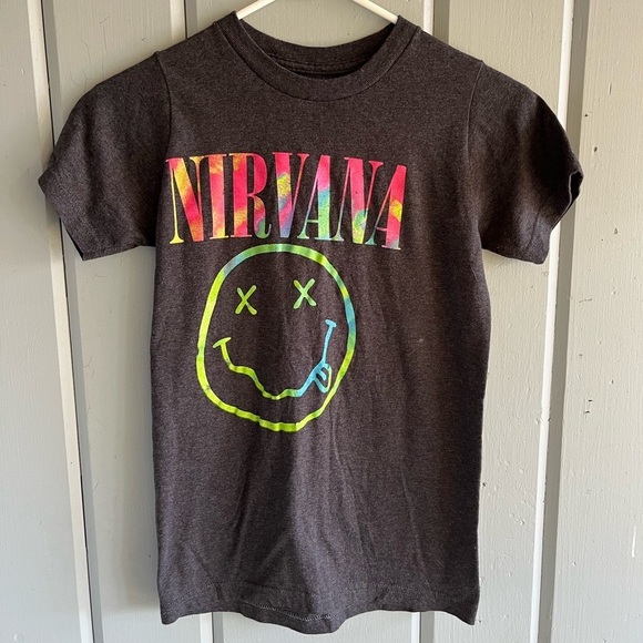 Nirvana Concert Gray Crew Tee Top - Picture 2 of 4